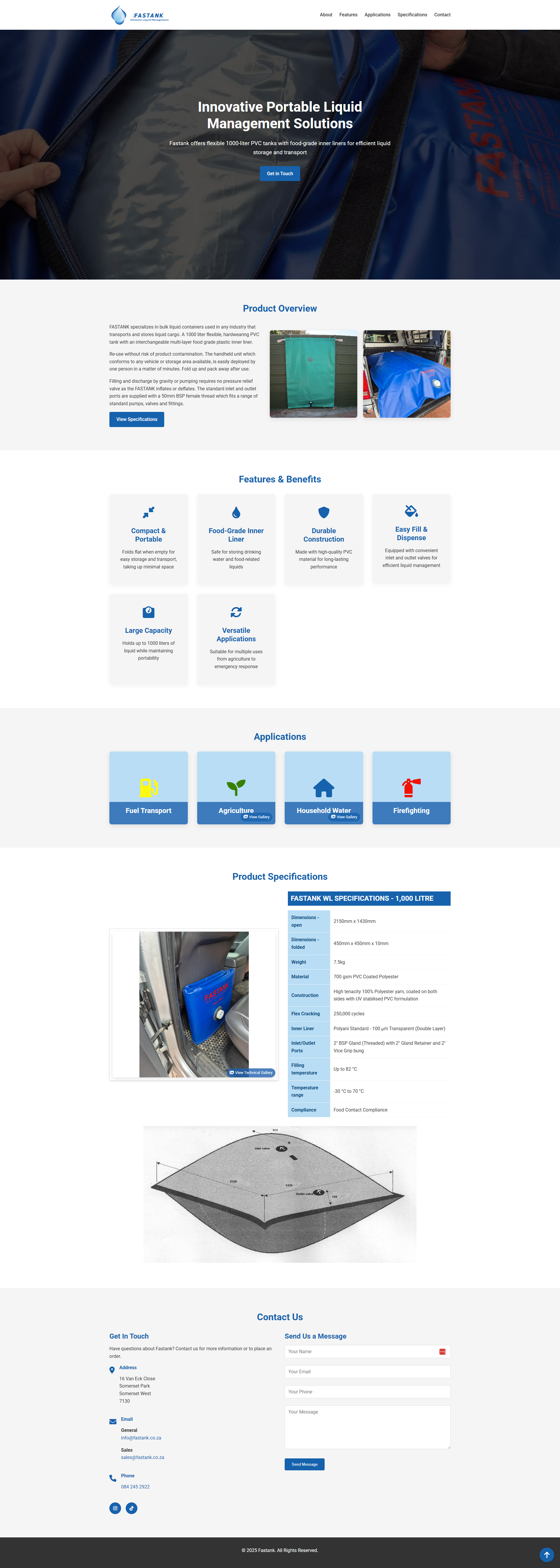 Fastank website preview